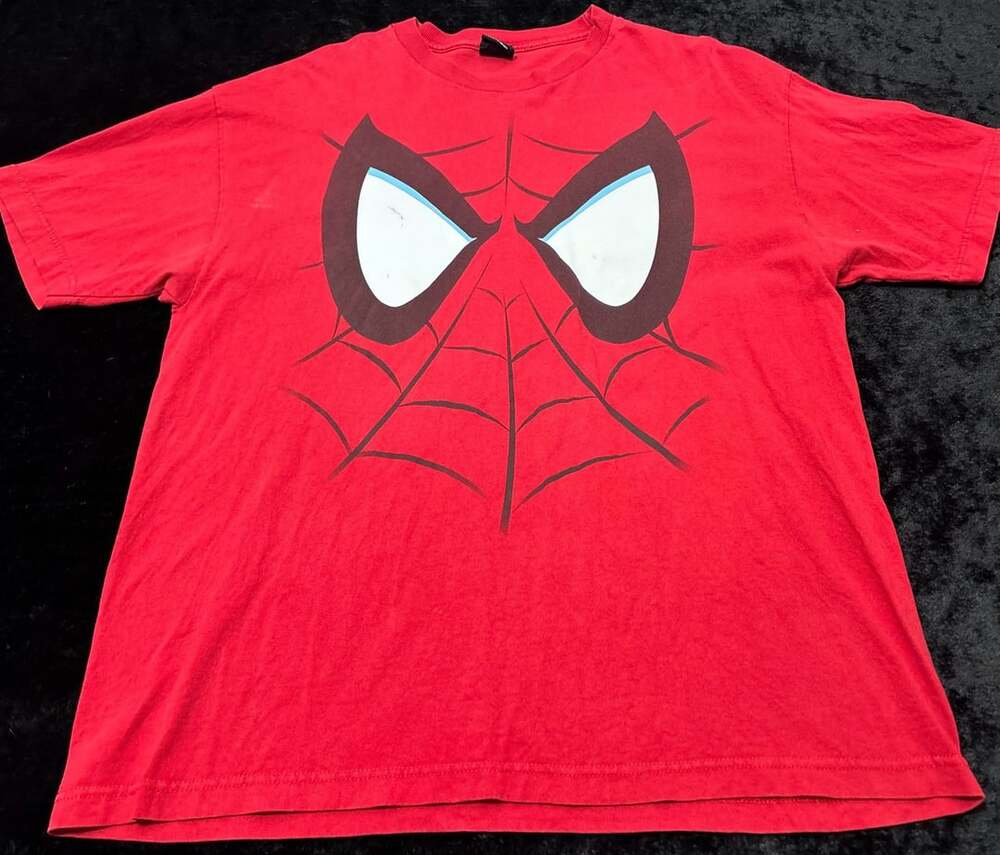 Men XL Y2K Marvel Mad Engine Spider-Man Big Face Tshirt
